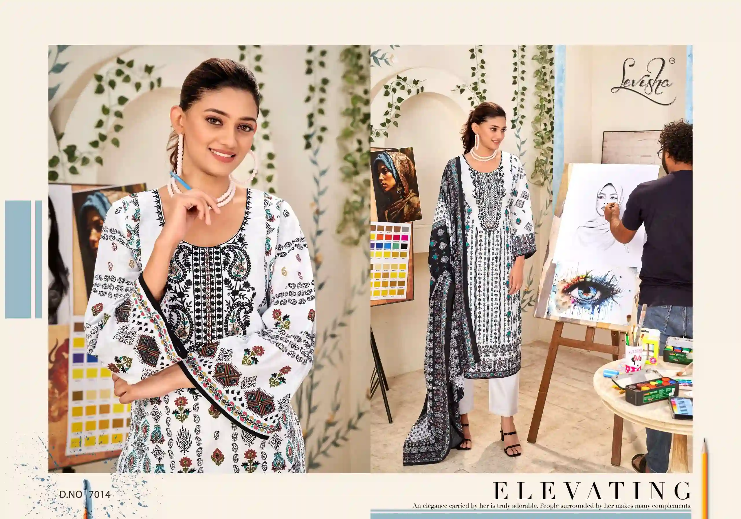 Levisha Naira Nx Vol 7 Cotton Wholesale Pakistani Salwar Suit Catalog — Wholesale Salwar Suits, Levisha wholesale from Surat — view 5